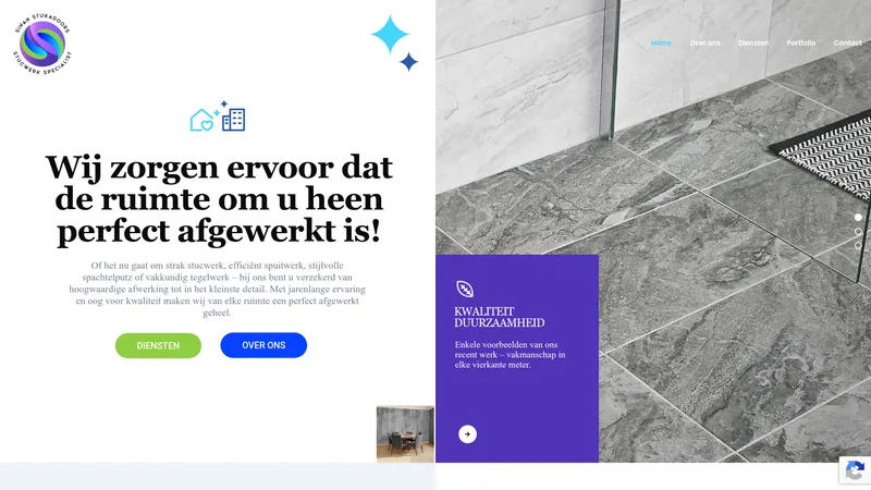 Website van Sinan Stukadoors