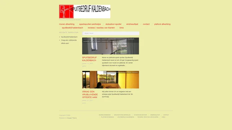Website van Spuitbedrijf Kaldenbach