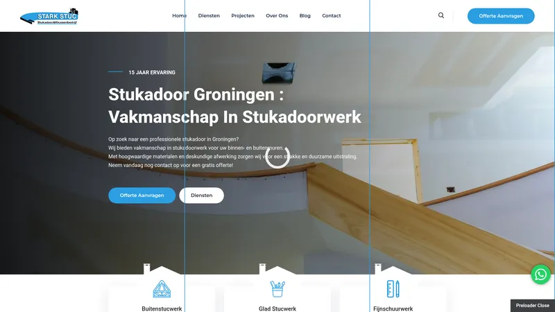 Website van Stark Stuc - Stukadoor & Klussenbedrijf