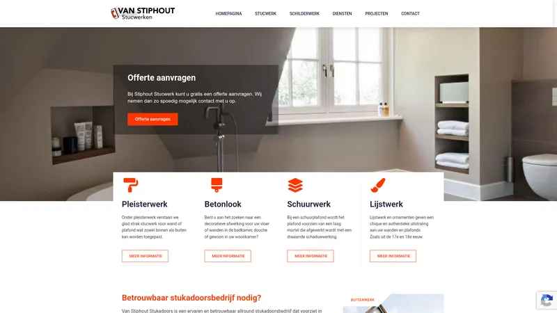 Website van Stiphout Stucwerk B.V.