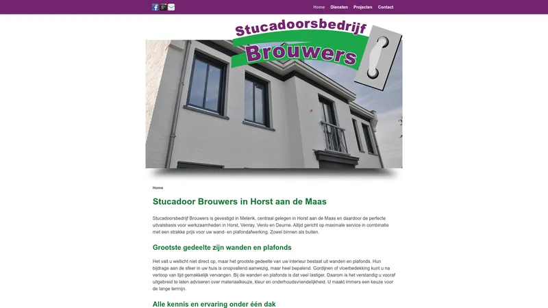 Website van Stucadoorsbedrijf Brouwers B.V.