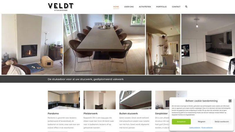 Website van Stucadoorsbedrijf Frans Veldt