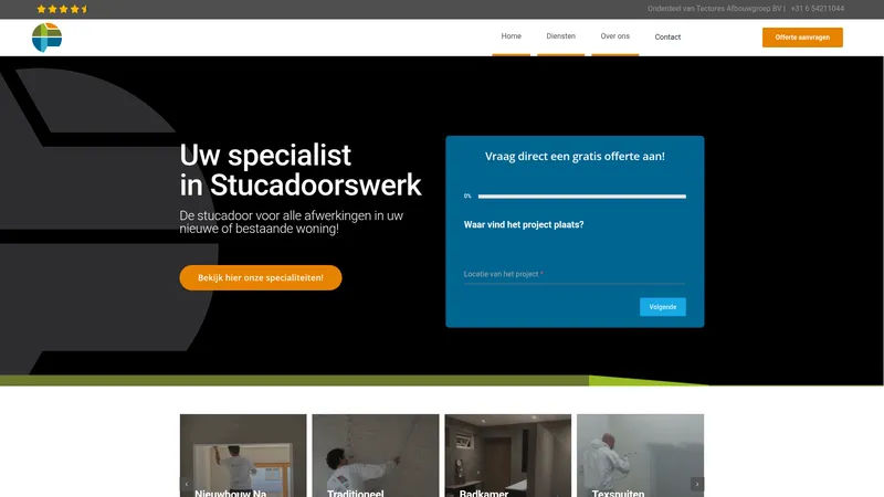 Website van Stucadoorsbedrijf Voets-Aarts