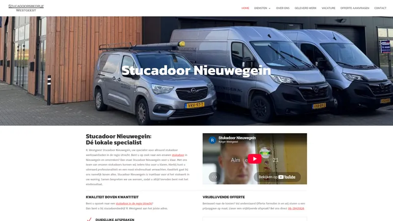 Website van Stucadoorsbedrijf Westgeest B.V.