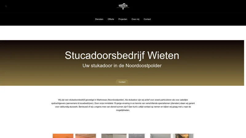 Website van Stucadoorsbedrijf wieten