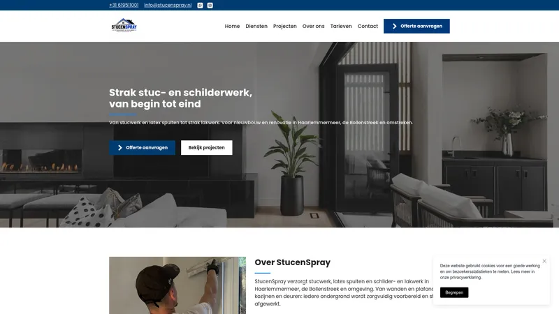 Website van StucenSpray