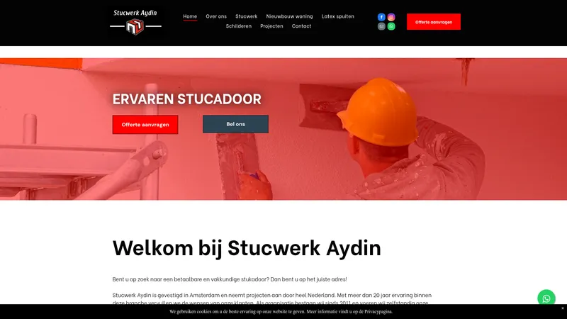 Website van Stucwerk Aydin