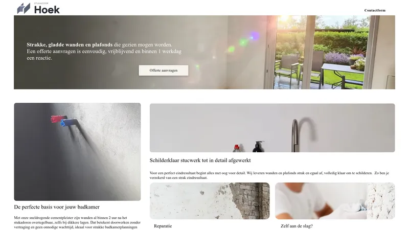 Website van Stukadoor Hoek