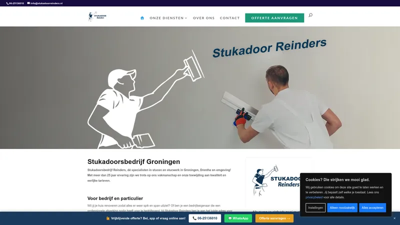 Website van Stukadoor Reinders