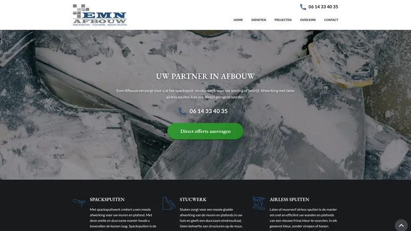 Website van Stukadoor & Schilders Bedrijf