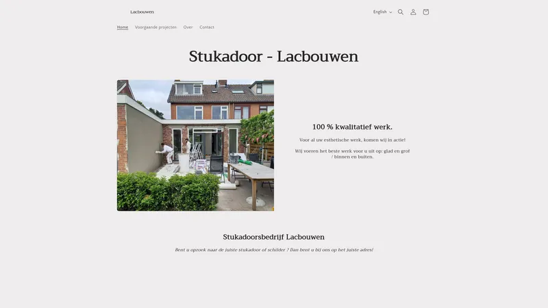 Website van Stukadoor utrecht Lacbouwen