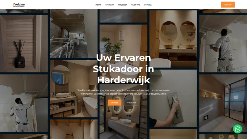 Website van Stukadoors De Veluwe