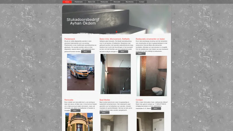 Website van Stukadoorsbedrijf Ayhan Ökdem