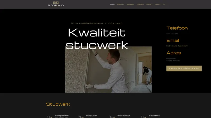 Website van Stukadoorsbedrijf B. Dorland