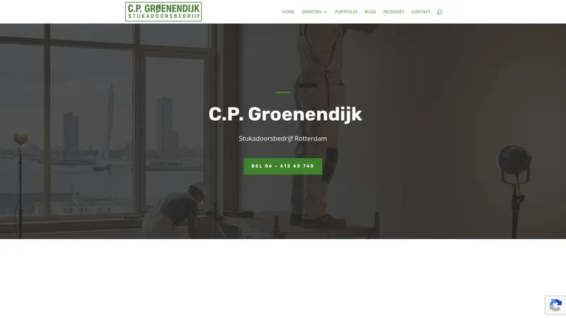 Website van Stukadoorsbedrijf C P Groenendijk