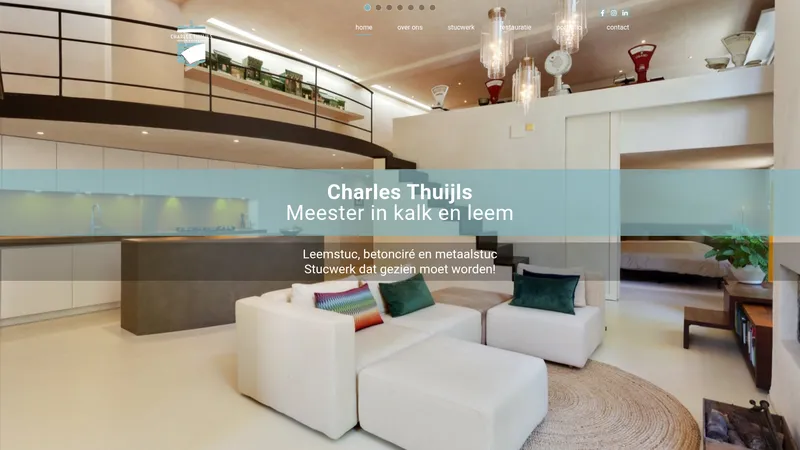 Website van Stukadoorsbedrijf Charles Thuijls