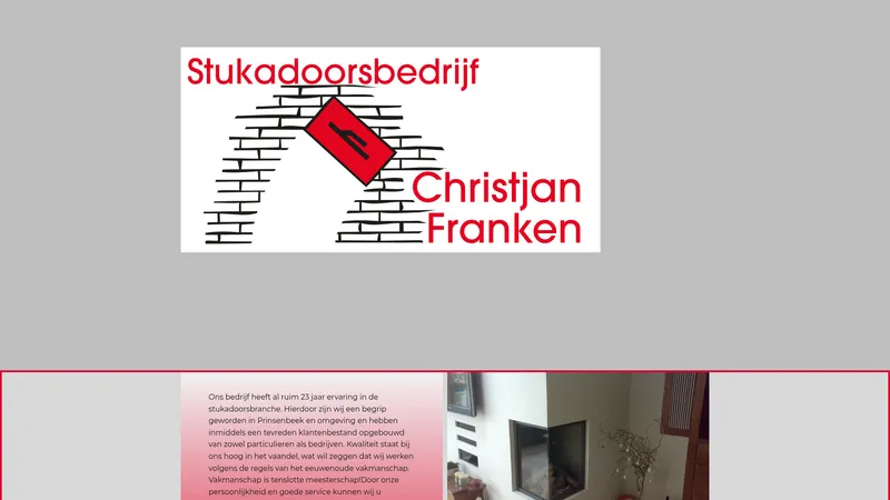 Website van Stukadoorsbedrijf Christjan Franken