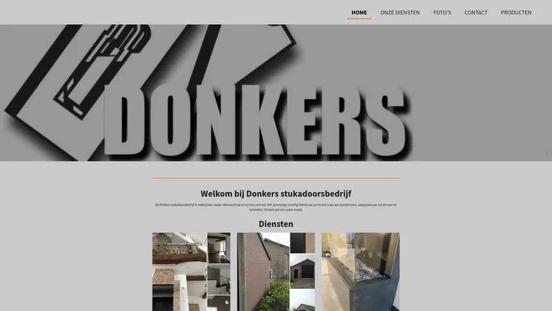 Website van Stukadoorsbedrijf Donkers