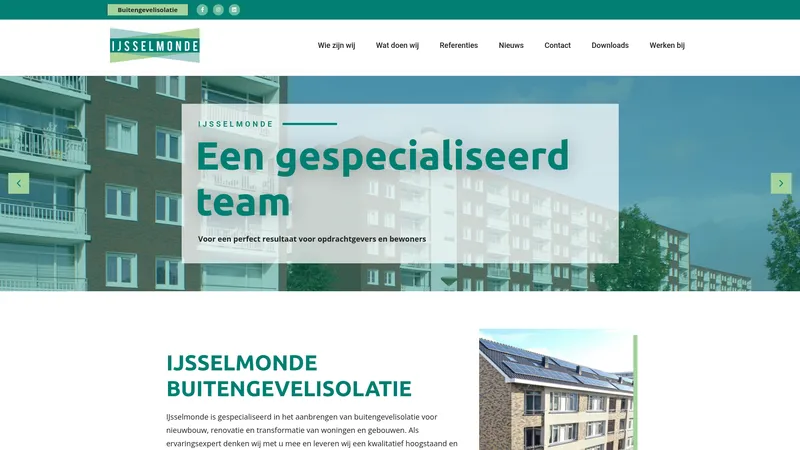 Website van Stukadoorsbedrijf IJsselmonde