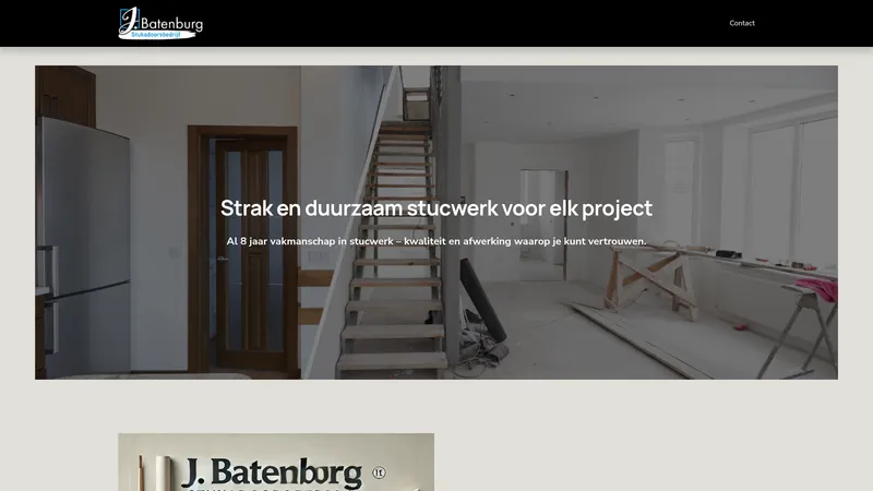 Website van Stukadoorsbedrijf J. Batenburg