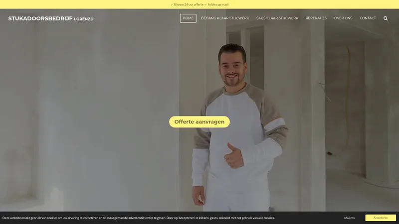 Website van Stukadoorsbedrijf - Lorenzo
