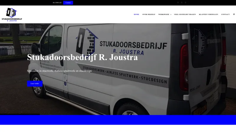 Website van Stukadoorsbedrijf R. Joustra