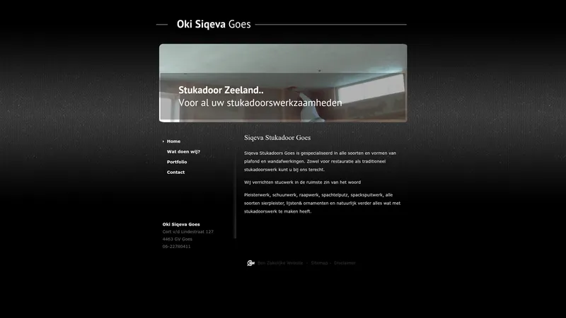 Website van Stukadoorsbedrijf Siceva