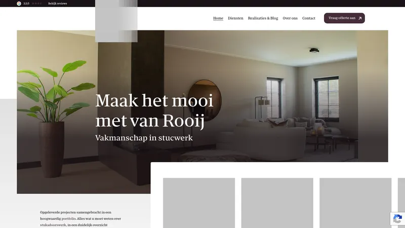 Website van Stukadoorsbedrijf van Rooij