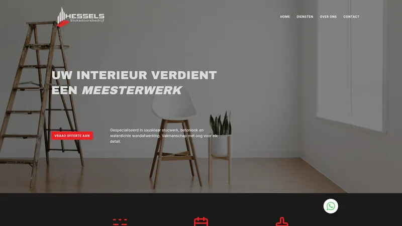 Website van Stukadoorsbedrijfhessels