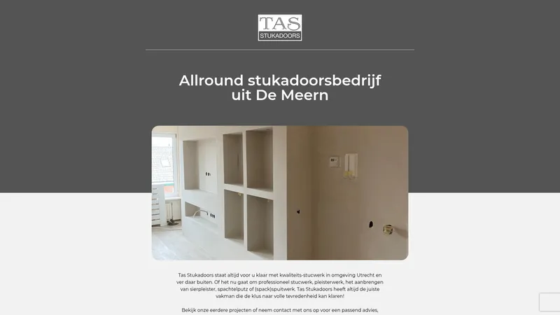 Website van Tas Stukadoors