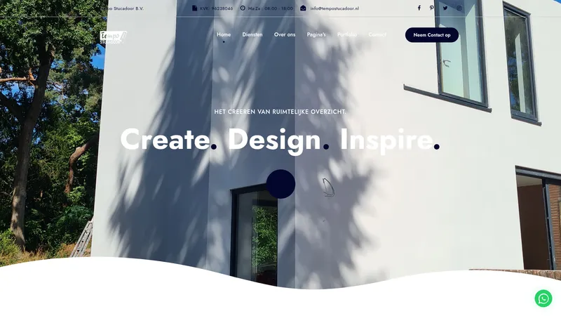 Website van Tempo Stucadoor