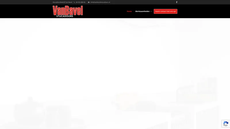 Website van Van Bavel Stucadoorsbedijf Sneek