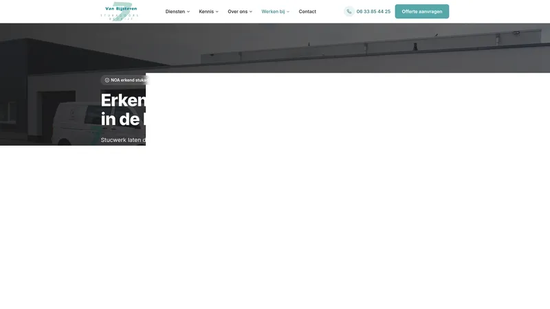 Website van Van Bijsteren Stukadoorsbedrijf B.V.