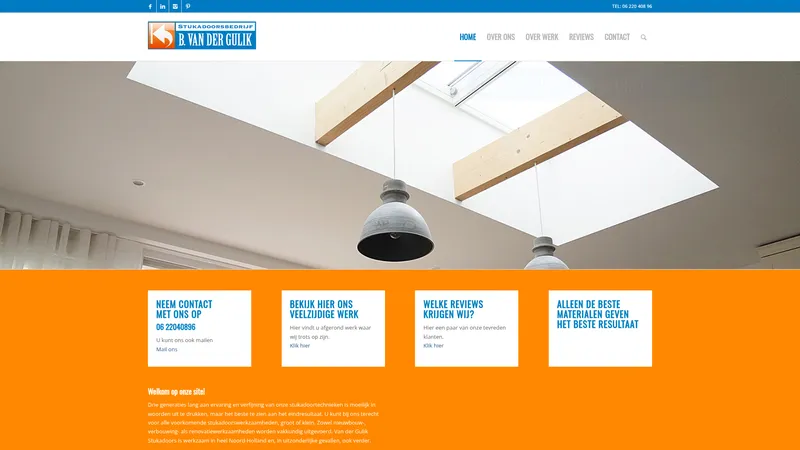 Website van van der Gulik Stukadoors