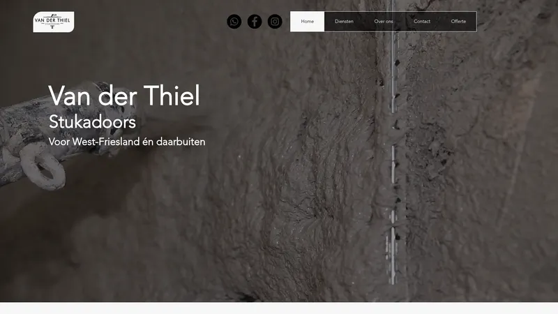 Website van van der Thiel Stukadoors