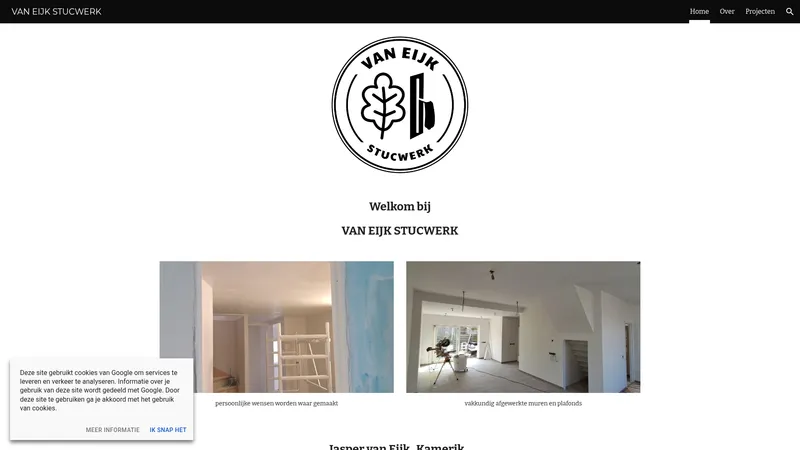 Website van Van Eijk Stucwerk