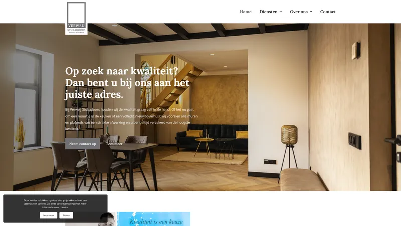 Website van Verweij Stukadoors
