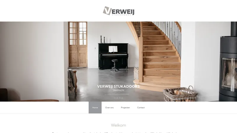 Website van Verweij Stukadoors