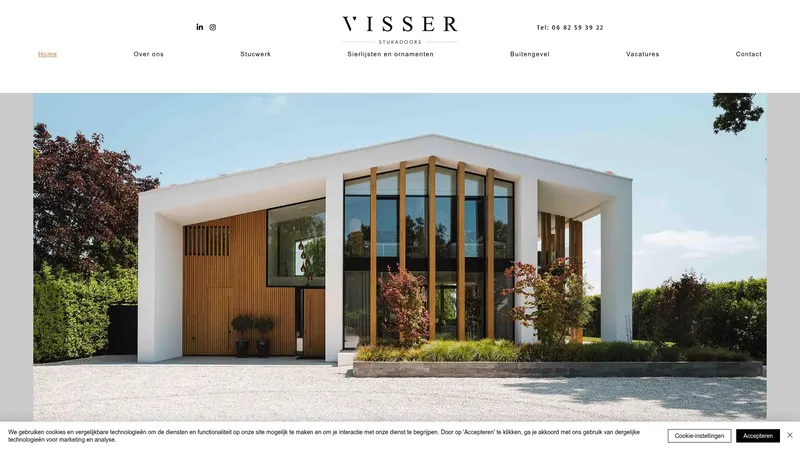 Website van Visser Stukadoors