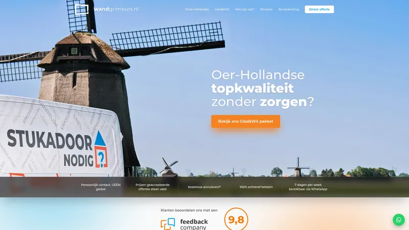 Website van Wandgrimeurs