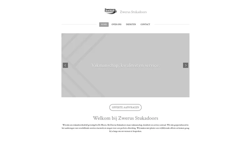 Website van Zwerus Stukadoors